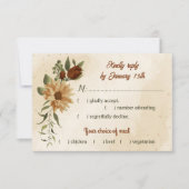 rustikale Terracotta Blumenkost Auswahl an botanis RSVP Karte (Vorderseite)