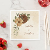 rustikale Terracotta Blumenserie Servietten (Beispiel)