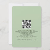 Rustikale Terracotta Blumenzellenschrift Grüne Hoc Einladung (Rückseite)