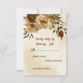 rustikale Terracotta Blumenzwiebelblüte botanische RSVP Karte (Vorderseite)