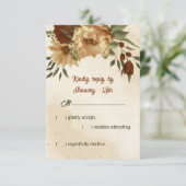 rustikale Terracotta Blumenzwiebelblüte botanische RSVP Karte (Stehend Vorderseite)