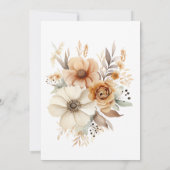 Rustikale Terracotta Blumenzwiebeldusche Einladung (Rückseite)