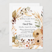 Rustikale Terracotta Blumenzwiebeldusche Einladung (Vorne/Hinten)