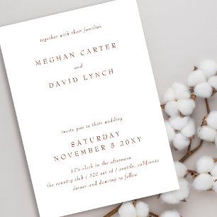 Rustikale Terracotta Boho Burnt Orange Wedding Inv Einladung