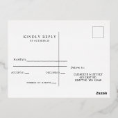 Rustikale Terracotta Boho Pampas Arched UAWG Folie Einladungspostkarte (Rückseite)