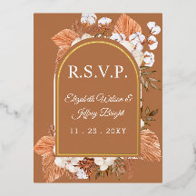 Rustikale Terracotta Boho Pampas Arched UAWG