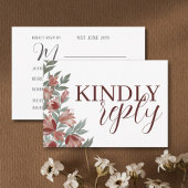 Rustikale Terracotta Botanische UAWG Wedding RSVP Karte