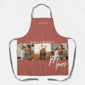 Rustikale Terracotta Drei Foto Kochen Schürze (Vorderseite)