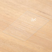 Rustikale Terracotta Einfache Moderne Botanische H Acryleinladungen (Ablage )