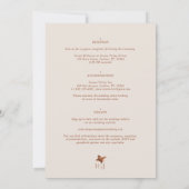 Rustikale Terracotta Floral Boho Herbsthochzeit Einladung (Rückseite)