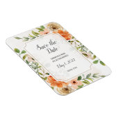 Rustikale Terracotta Floral Save the Date Magnet (Rechte Seite)