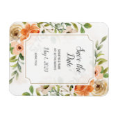 Rustikale Terracotta Floral Save the Date Magnet (Horizontal)