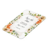 Rustikale Terracotta Floral Save the Date Magnet (Linke Seite)