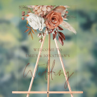 Rustikale Terracotta Florals Herbst Begrüßung