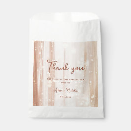 Rustikale Terracotta Gold Wasserfarbe & Skript Hoc Geschenktütchen