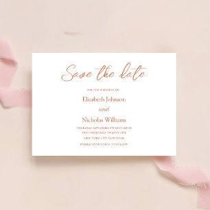 rustikale Terracotta Herbst elegante einzigartige  Save The Date