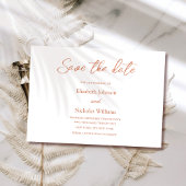 rustikale Terracotta Herbst elegante einzigartige  Save The Date