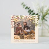 Rustikale Terracotta Herbst Herbstausaves Foto Hoc Dankeskarte (Stehend Vorderseite)