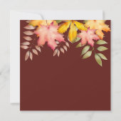 Rustikale Terracotta Herbstliche Herbstlaube Hochz Dankeskarte (Rückseite)