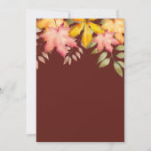 Rustikale Terracotta Herbstliche Herbstlaube Hochz Einladung (Rückseite)