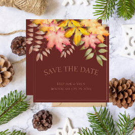 Rustikale Terracotta Herbstliche Herbstlaube Hochz Save The Date