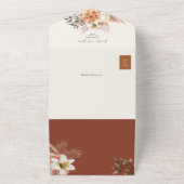 Rustikale Terracotta Hochzeit im Herbst All In One Einladung (Außenbereich)