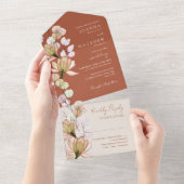 Rustikale Terracotta Hochzeit im Herbst Herbst All In One Einladung (Abreißen)