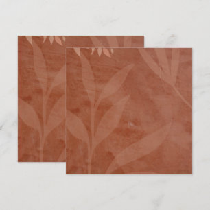 Rustikale Terracotta-Overlay-Hochzeit Dankeskarte
