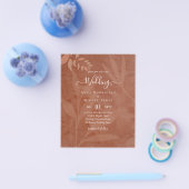 Rustikale Terracotta-Overlay-Hochzeit Flyer (Einzeln)