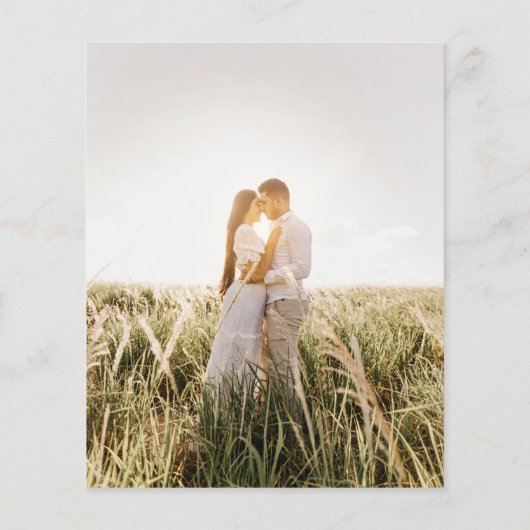 Rustikale Terracotta-Overlay-Hochzeit Flyer (Hinten)