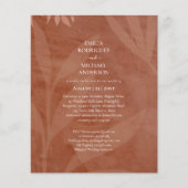 Rustikale Terracotta-Overlay-Hochzeit Flyer (Vorne)