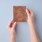 Rustikale Terracotta-Overlay-Hochzeit Flyer (Gruppe)