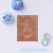 Rustikale Terracotta-Overlay-Hochzeit Flyer (Einzeln)