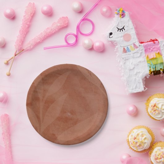 Rustikale Terracotta-Overlay-Hochzeit Pappteller (Party)