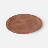 Rustikale Terracotta-Overlay-Hochzeit Pappteller (Schrägansicht)