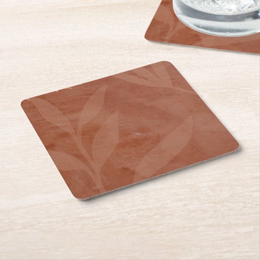 Rustikale Terracotta-Overlay-Hochzeit Rechteckiger Pappuntersetzer (angewinkelt)