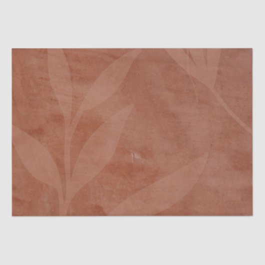 Rustikale Terracotta-Overlay-Hochzeit Seidenpapier (Vorderseite)