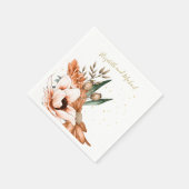 Rustikale Terracotta Rodelbahn mit Aussicht Serviette (Ecke)