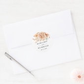 Rustikale Terracotta-Rose Blumenzehen Runder Aufkleber (Umschlag)