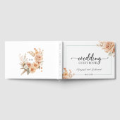 Rustikale Terracotta Rose Floral Wedding Gästebuch (Voll)
