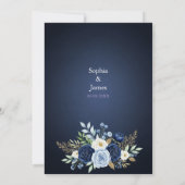 Rustikale Terracotta Rose Hochzeit Einladung (Rückseite)