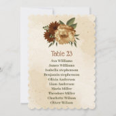 rustikale Terracotta-Sitzkarte Einladung (Vorderseite)