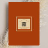 Rustikale Terracotta und Cream Floral QR Code Wedd Einladung