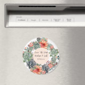 Rustikale Terracotta und Silberseide - Magnet für (In Situ (Geschirrspüler))