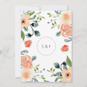 Rustikale Terracotta Wasserfarben Einladung (Rückseite)