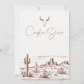 Rustikale Terracotta Western oder Rodeo Paare Dusc Einladung (Rückseite)