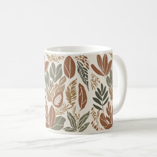 Rustikale Terracotta Wildblume Boho Eclectic Sprin Kaffeetasse (VorderseiteRechts)