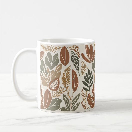Rustikale Terracotta Wildblume Boho Eclectic Sprin Kaffeetasse (Links)