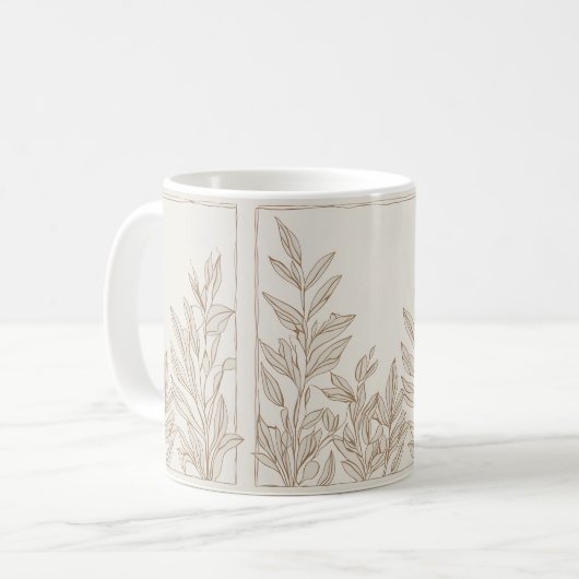 Rustikale Terracotta Wildblume Boho Eclectic Sprin Kaffeetasse (Vorderseite Links)