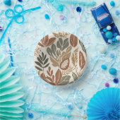Rustikale Terracotta Wildblume Boho Spring Style Pappteller (Party)